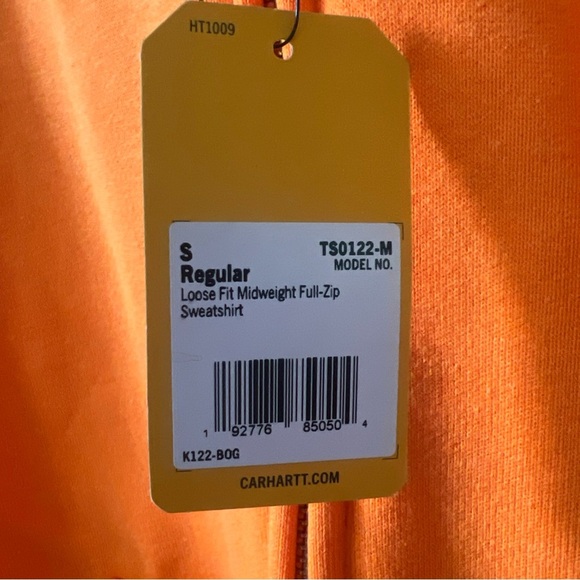 Carhartt Orange Zip-Up Hoodie - Picture 5 of 6
